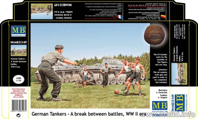 MSTBX-35149 Master Box Models 1/35 German Tankers - A break between battles, WW II era main product photo