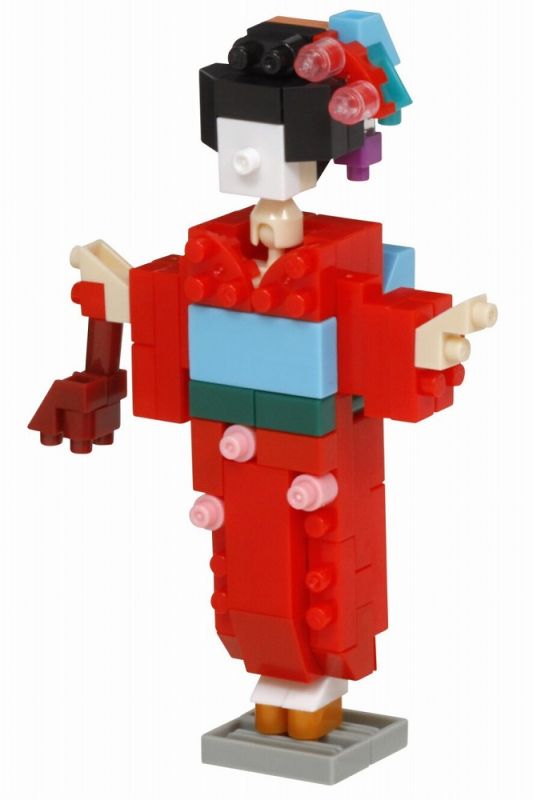 NABLK-22287 Nanoblock Collection Series Award Winners -nanoblock design competition- KIMONO GIRL "nanoblock Award" main product photo