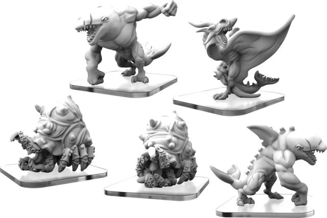 PIP51204 Privateer Press Monsterpocalypse: Kraken Hatchlings, Orca Huntsmen and Sea Dragon Tritons main product photo