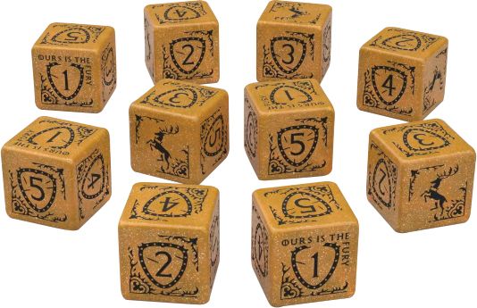 QWSGOT-4B Q-Workshop Game of Thrones Dice: Baratheon D6 Dice Set (10) main product photo