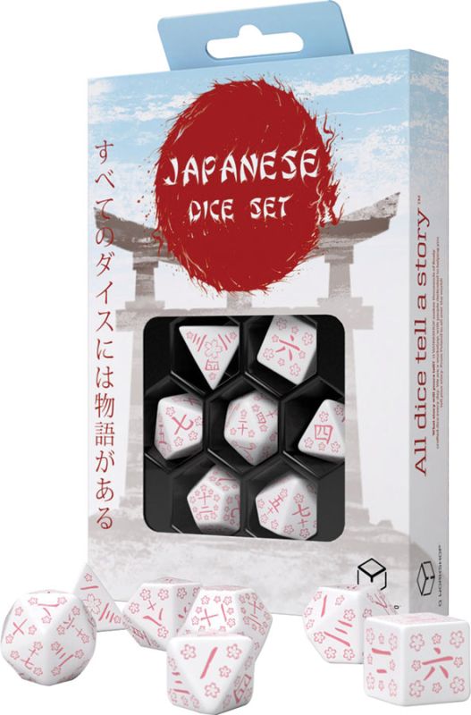 QWSSKAN3Y Q-Workshop Japanese Dice Set - Cherry Blossoms Petals (7) main product photo