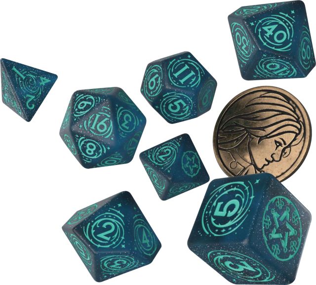 QWSSWYE01 Q-Workshop The Witcher Dice Set: Yennefer - Sorceress Supreme (7 + coin) main product photo