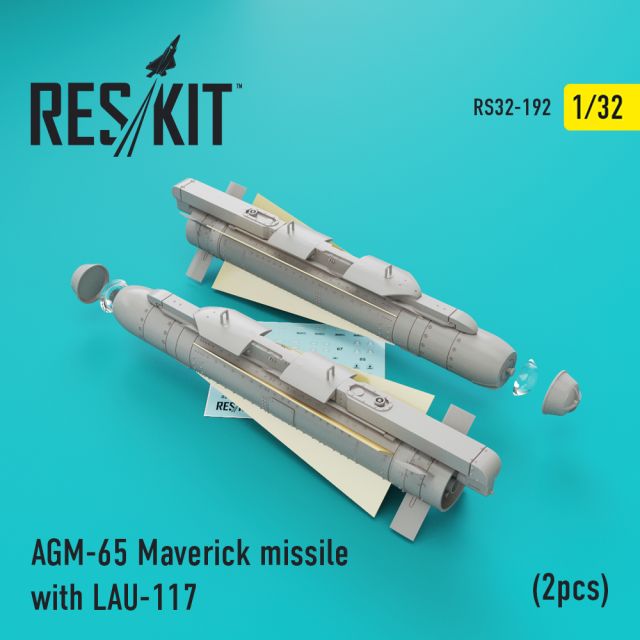 RESKT-RS32-0192 Res/Kit AGM-65 Maverick missile with LAU-117 (2pcs)(AV-8b, A-10, F-16, F-18) main product photo