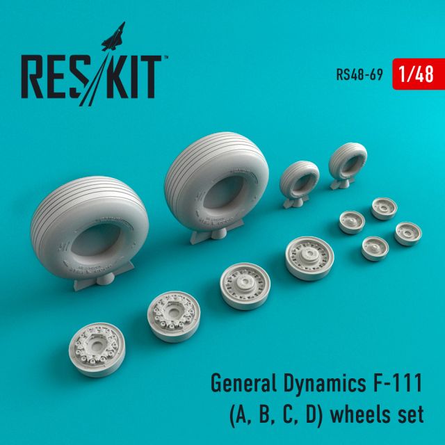 RESKT-RS48-0069 Res/Kit General Dynamics F-111 (A, B, C, D) wheels set main product photo