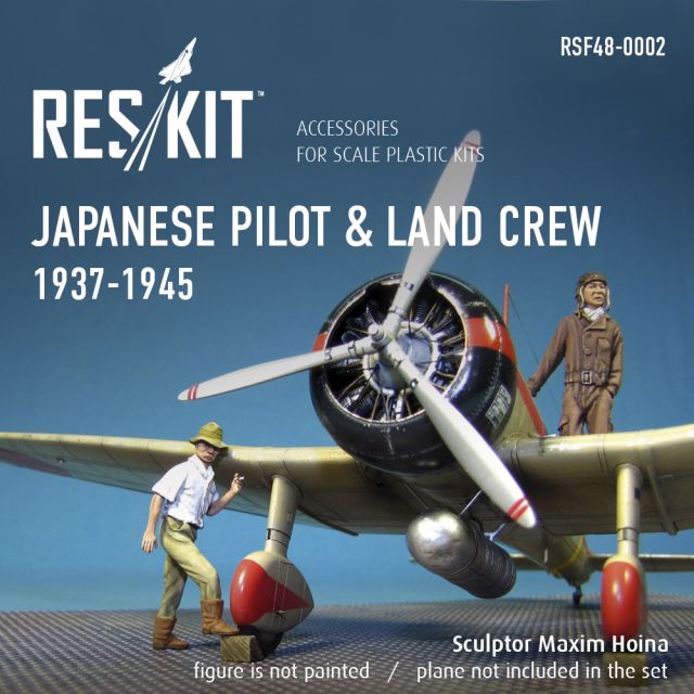 RESKT-RSF48-0002 Res/Kit Japanese pilot & land crew 1937-1945 (WW2) 1/48 main product photo