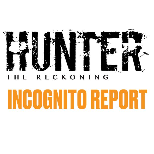 RGS11158 Renegade Games Studios Hunter The Reckoning Role Playing Game: Incognito Report Sourcebook main product photo