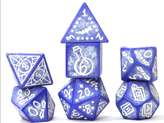 SDZ0023-01 Sirius Dice Role Playing Game Dice Set (7): Illusory Stone - Purple Agate main product photo