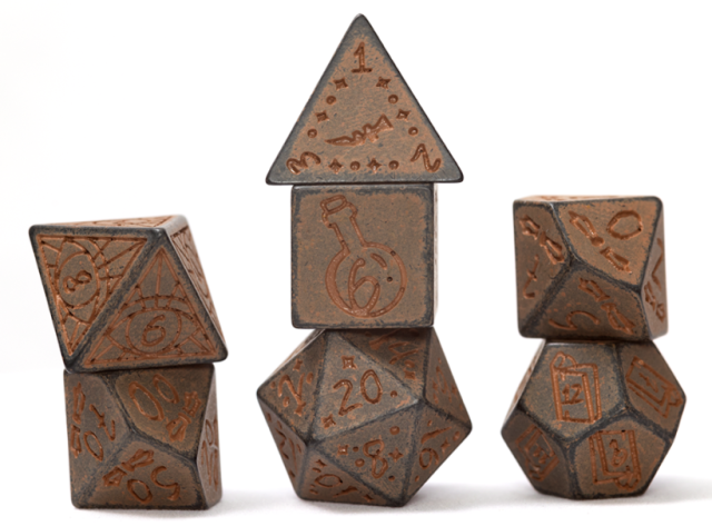 SDZ0023-03 Sirius Dice Role Playing Game Dice Set (7): Illusory Stone - Granite main product photo