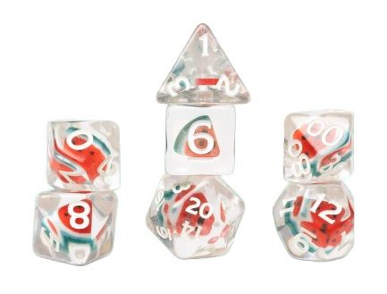 SDZ0025-05 Sirius Dice RPG Dice Set (7): Fruit Slice Dice Set - Watermelon main product photo