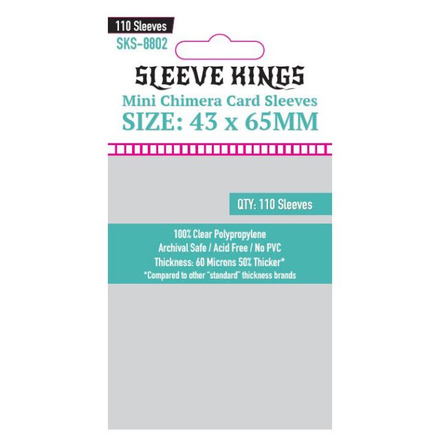 SKS8802 Sleeve Kings Deck Protector Sleeves: Mini Chimera 43x65mm (110) main product photo