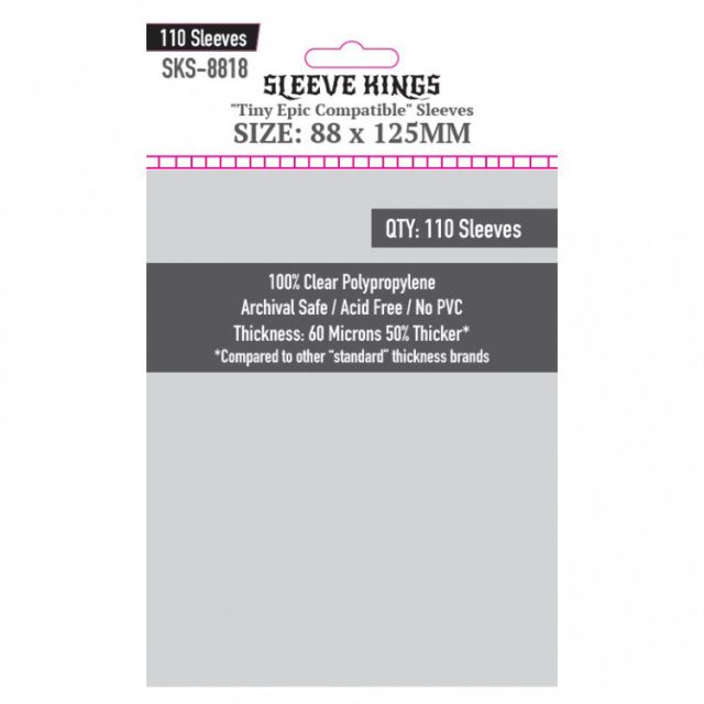 SKS8818 Sleeve Kings Deck Protector Sleeves: Tiny Epic 88x125mm (110) main product photo