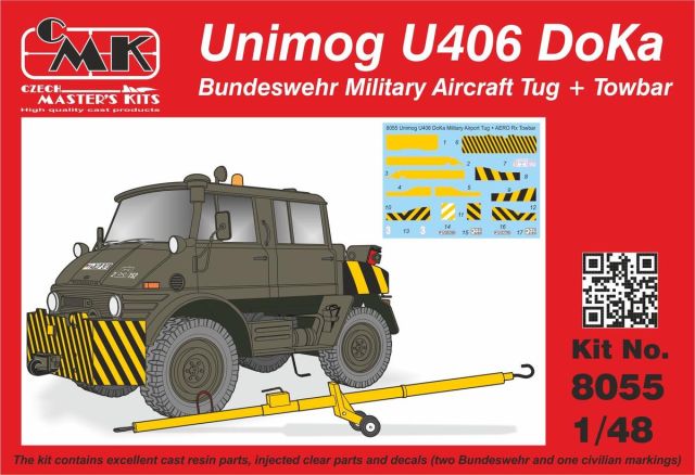 SPCHB-129-8055 CMK 1/48 Unimog U406 DoKa Military Airport Tug + Towbar main product photo