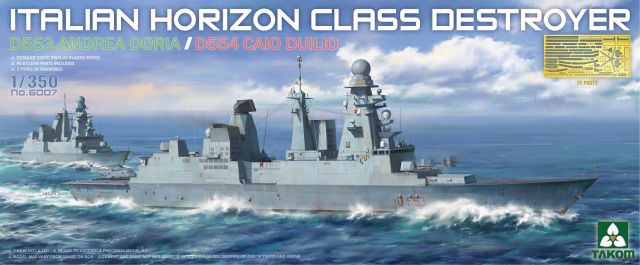 TAKOM-6007 Takom 1/350 Italian Horizon Class Destroyer D553 Andrea Doria / D554 Caio Duilio main product photo