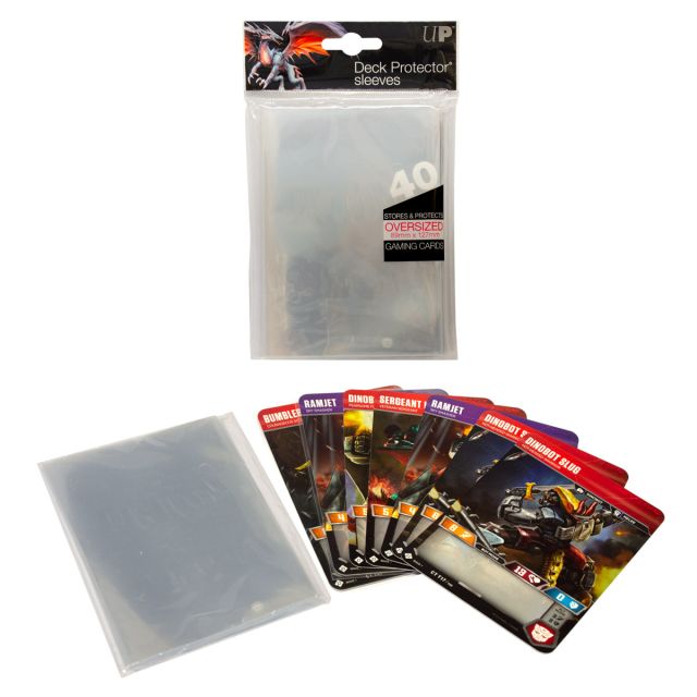 ULP85787 Ultra Pro Oversized Clear Top Loading Deck Protector Sleeves 40ct main product photo