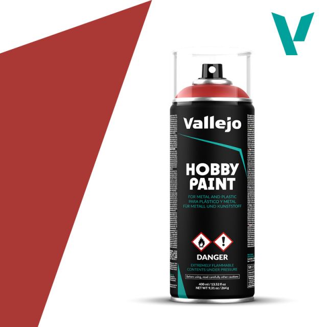 VAL-28016 Vallejo Aerosol Fantasy Color Primer - Scarlet Red (400 ml) (6 Pack) main product photo