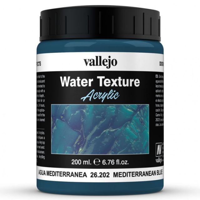 VJP26202 Acrylicos Vallejo Diorama Effects: Water: Mediterranean Blue (200 ml.) main product photo