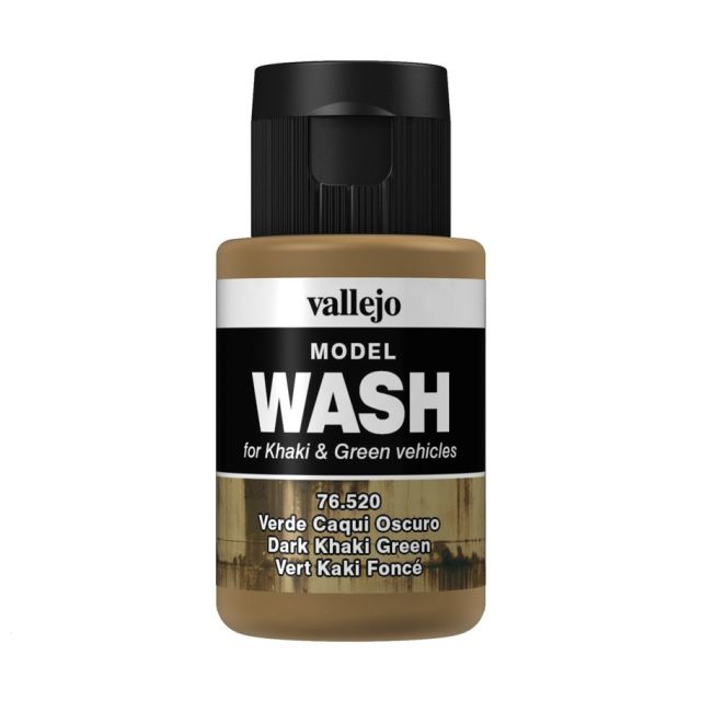 VJP76520 Acrylicos Vallejo Model Wash: Wash: Dark Khaki Green (35 ml.) main product photo