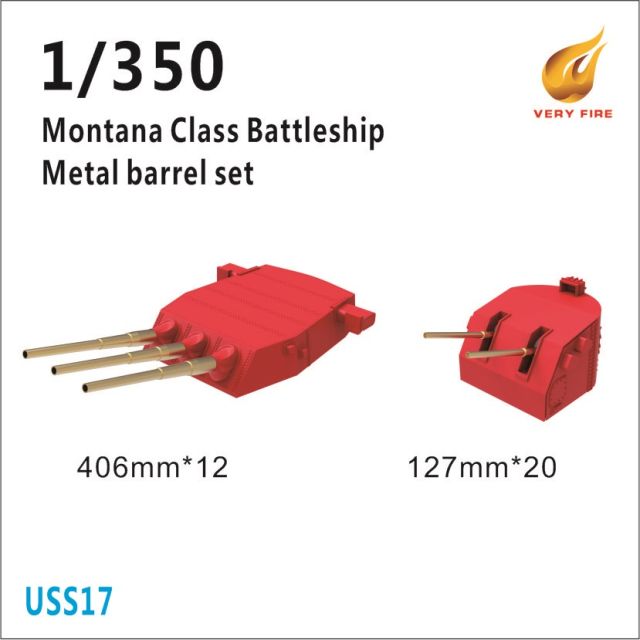 VRYFR-USS17 Very Fire 1/350 USS Montana Class Metal Barrels And Waterblast main product photo