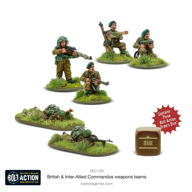WLG402211205 Warlord Games Bolt Action: British & Inter-Allied Commandos Weapons Teams main product photo