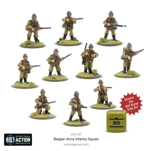 WLG403017307NEW Warlord Games Bolt Action: Belgian Army Infantry Squad main product photo