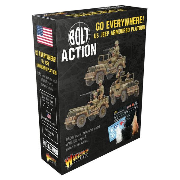 WRL402213006 Warlord Games Bolt Action: Go Everywhere! US Jeep Armoured Platoon main product photo