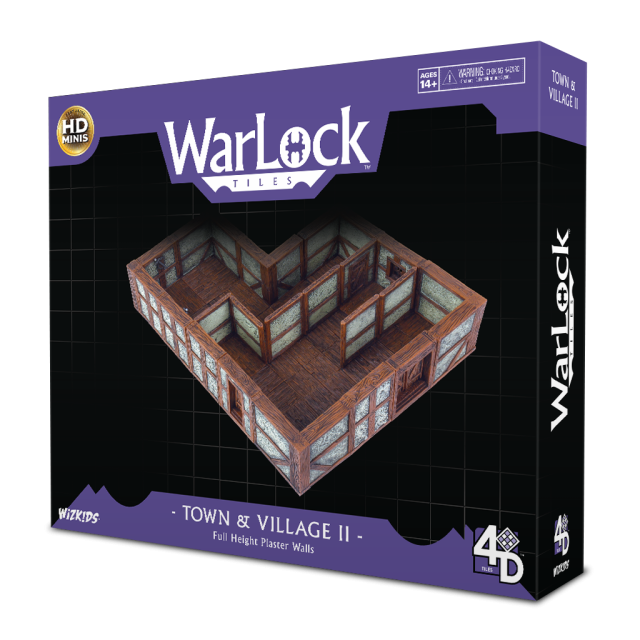 WZK16511 Wizkids/NECA WarLock Tiles: Town & Village II - Full Height Plaster Walls main product photo