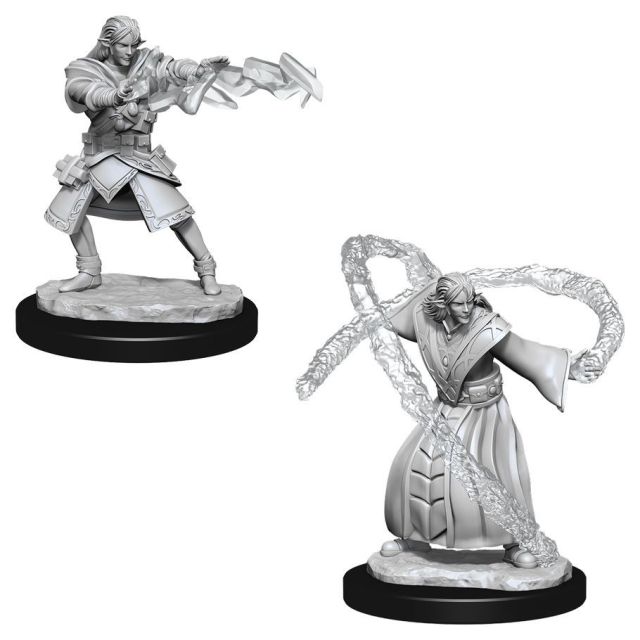 WZK90140 Wizkids/NECA Dungeons & Dragons: Nolzur's Marvelous Minis: Elf Wizard Male W13 (Unpainted) main product photo