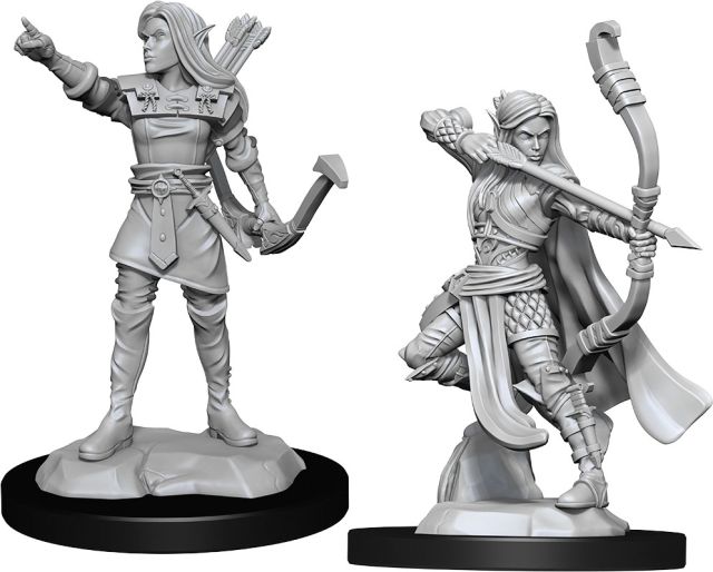 WZK90143 Wizkids/NECA Dungeons & Dragons Nolzur`s Marvelous Unpainted Miniatures: W13 Elf Ranger Female main product photo