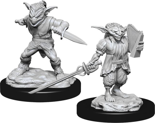 WZK90309 Wizkids Dungeons & Dragons Nolzur`s Marvelous Unpainted Miniatures: W15 Male Goblin Rogue & Female Goblin Bard main product photo