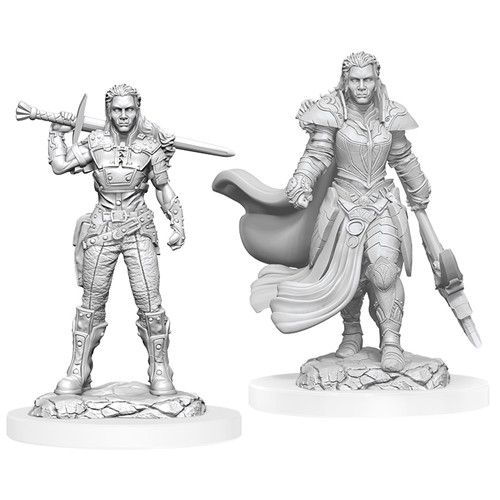 WZK90405 Wizkids/NECA Dungeons & Dragons Nolzur`s Marvelous Unpainted Miniatures: W20 Orc Fighter Female main product photo