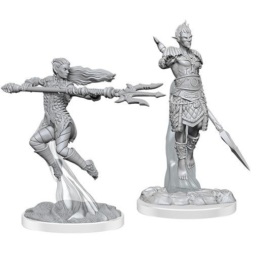 WZK90613 Wizkids/NECA Dungeons & Dragons Nolzur`s Marvelous Unpainted Miniatures: W20 Sea Elf Fighters main product photo