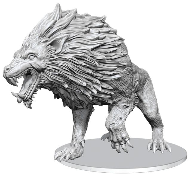 WZK90848 Wizkids/NECA Dungeons & Dragons: Nolzur's Marvelous Unpainted Miniatures - Dire Worg main product photo