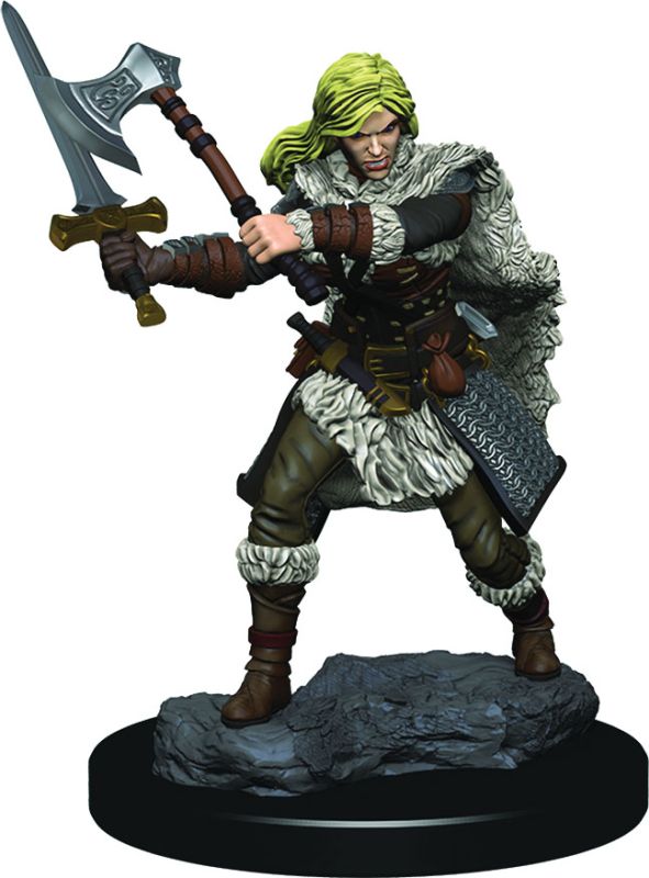 WZK93020 Wizkids/NECA Dungeons & Dragons Fantasy Miniatures: Icons of the Realms Premium Figures Human Female Barbarian main product photo