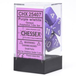 CHX25407 Chessex Manufacturing Opaque: Poly Set Purple/White