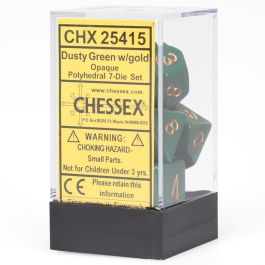 CHX25415 Chessex Manufacturing Opaque: Poly Dusty Green/Copper (7)