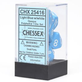 CHX25416 Chessex Manufacturing Opaque: Poly Set Light Blue/White (7)