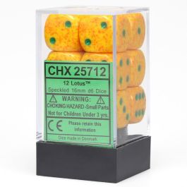 CHX25712 Chessex Manufacturing Speckled: 16mm D6 Lotus (12)