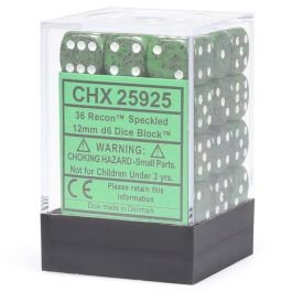 CHX25925 Chessex Manufacturing Speckled: Recon 12mm D6 Block (36)