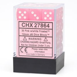 CHX27864 Chessex Manufacturing Frosted: 12mm D6 Pink (36)