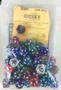 Translucent: Poly D20 Assorted Bag of Dice (50) Revised