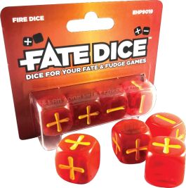 EHP9019 Evil Hat Productions Fate Core RPG: Fate Dice - Fire (4)