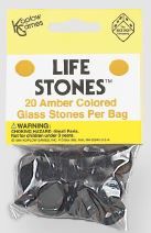Life Stones: Glass Stones Amber (20)