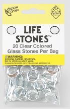 Life Stones: Glass Stones Clear (20)