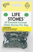Life Stones: Glass Stones Emerald (20)