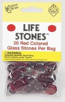 Life Stones: Glass Stones Red (20)
