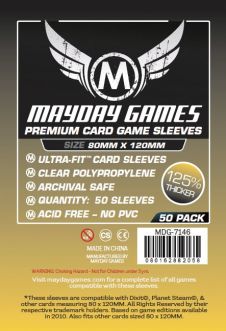 MDG7146 Mayday Games Inc Sleeves: Premium Magnum Gold Sleeves 80mm x 120mm (Dixit)