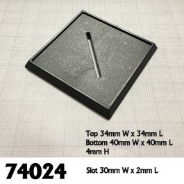 RPR74024 Reaper Miniature Bases: 40mm Square Plastic Bases