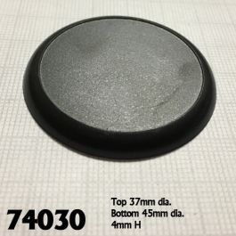 RPR74030 Reaper Miniature Bases: 40mm Round Plastic Display Base (10)