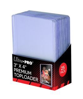 UPI81145 Ultra-Pro Toploader: 3in x 4in Clear Super (25)