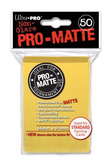 UPI84186 Ultra Pro Pro-Matte Deck Protectors Pack: Yellow (DISPLAY 12)